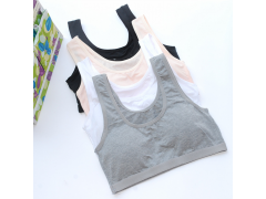 女孩女生发育期小背心式文胸 少女纯棉内衣 学生裹胸图2