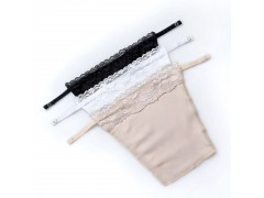 时尚舒适无痕蕾丝防走光胸挡 透气便捷一片式抹胸图2