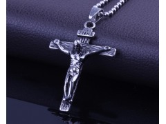钛钢十字架款铸造款吊坠 不锈钢项链 饰品批发图3