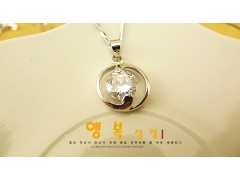 女士 心形锆石项饰 韩国银饰品 韩版首饰图2