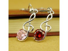 新款音符 韩版女首饰批发 合金锆石项链图2