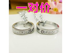 【热销】义乌合金饰品批发 韩国韩版LOVE 项链项饰图2
