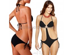 新款性感连体泳衣8色 欧码聚胸连体比基尼泳装图3