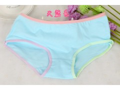 新款女式糖果色可爱内裤 时尚拼色撞色少女舒适纯棉内裤图3
