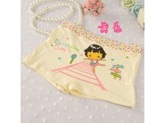 6-9岁女孩可爱卡通印花莫代尔内裤 儿童无痕防走光平角内裤图2