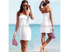 2014新款百变飘带裹胸沙滩裙 多穿法时尚聚胸女裙图2