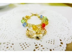 最新款韩国水晶精品手链批发 天使的翅膀 爱心款首饰图2