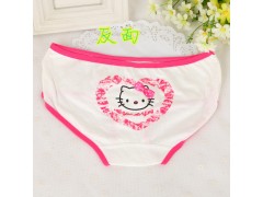 新款少女可爱猫头印花纯棉内裤 少女学生无痕舒适全棉内裤图2