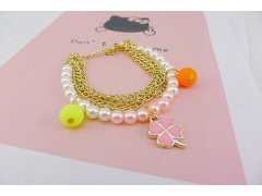 韩版小饰品批发 地摊货源时尚小巧精致清新百搭珍珠手链球球手饰图2