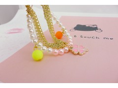 韩版小饰品批发 地摊货源时尚小巧精致清新百搭珍珠手链球球手饰图3