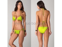 超聚胸超狂野欧码女性亮色比基尼游泳衣图2
