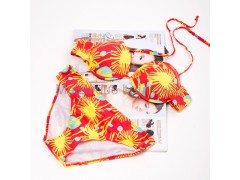 BIKINI温泉泳衣女士钢托加厚胸垫比基尼游泳衣图2