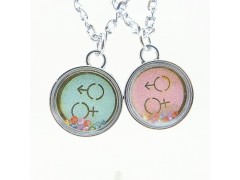 水晶玻璃大集合 项链 礼物情侣符号项链男 项饰首饰女男女图2