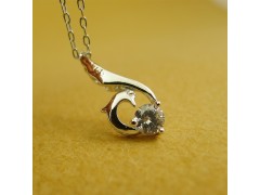 韩国 韩版锆石项链 义乌小饰品批发七夕情人节礼品项链 礼物图2