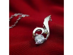 韩国 韩版锆石项链 义乌小饰品批发七夕情人节礼品项链 礼物图3