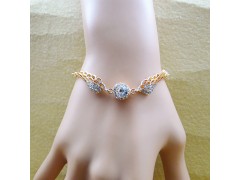 饰品批发 满钻翅膀桃心水晶手链 七夕情人节礼品项链 礼物图2