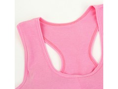 女生纯棉纯色桃心海绵杯工字背心型文胸 少女发育期防走光抹胸图2