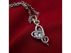 新款时尚心形项饰 七夕情人节礼品项链 礼物日韩风格项链图3