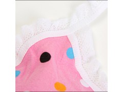 女生纯棉七彩小圆点系带抹胸 少女发育期蕾丝花边海绵杯可取文胸图3