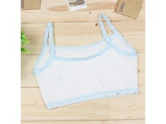 可爱卡通印花少女吊带内衣 女生发育期无胸垫纯棉抹胸图2