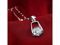 饰品批发欧比雅比项链 锁骨链 单颗锆石 大钻简单短链 韩国女款图2