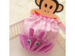 儿童防尘萌宝贝卡通兔子毛绒棉布拼接宝宝袖套 儿童套袖图2