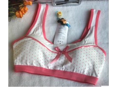 青春期少女高初中女生背心式内衣发育期纯棉海绵垫无钢圈文胸裹胸图3
