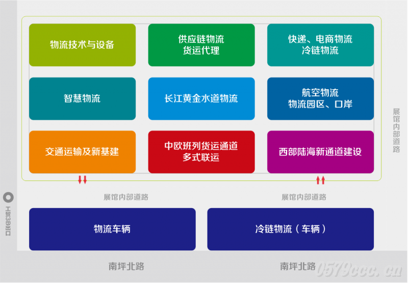2020中国西部(重庆)国际物流产业博览会展区示意图